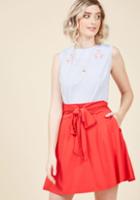  Swing On By Mini Skirt In Cardinal In S