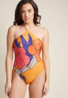 Modcloth Tranquil Tropics One-piece Swimsuit In S