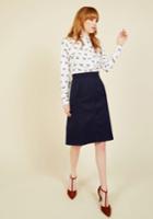  Aptitude For Anthropology A-line Skirt In Navy In 2x