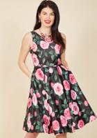  Wishing And Wowing Midi Dress In Roses In 2x