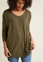 Modcloth Double Lunch Date Sweater In Olive