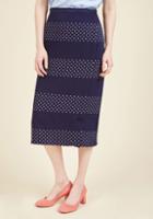 Modcloth Meeting Medley Pencil Skirt In Dots In S