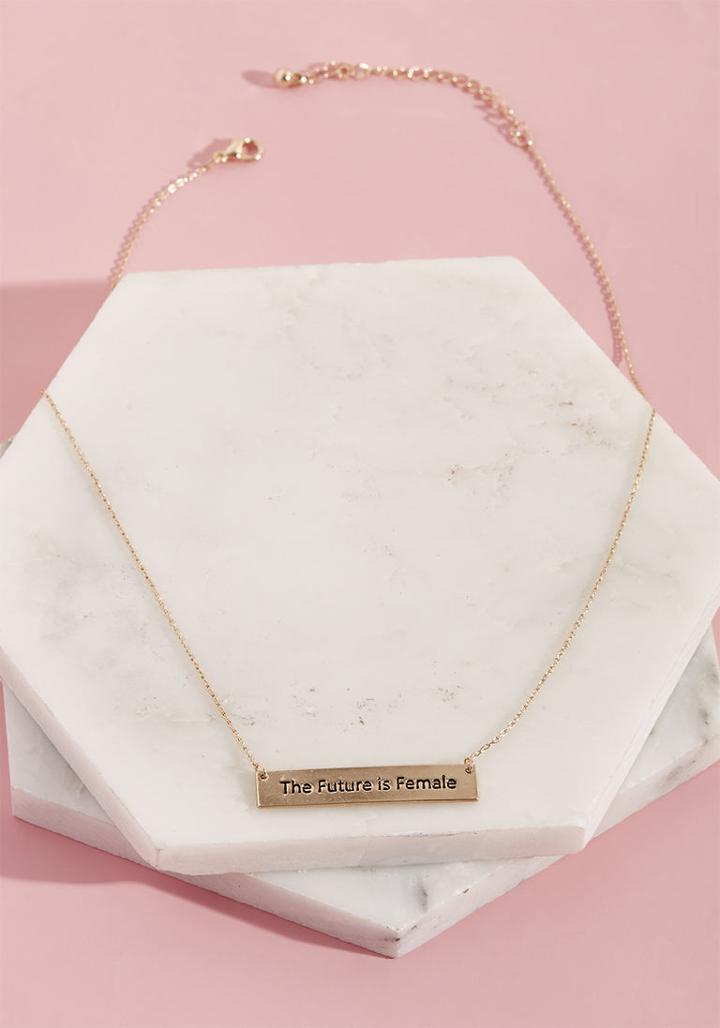 Modcloth Wait And She Pendant Necklace