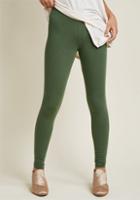 Modcloth Simple And Sleek Leggings In Olive In 4x