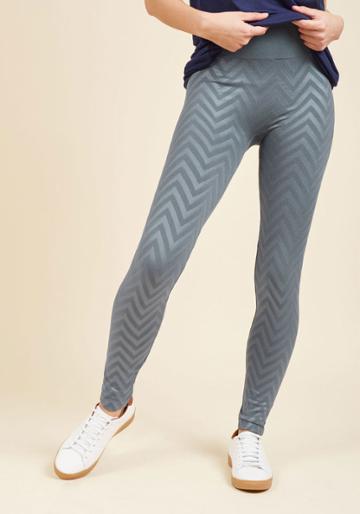  Shape A Leg Leggings In Slate Chevron In S/m