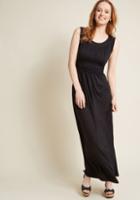 Modcloth First Classic Maxi Dress In Black In 3x