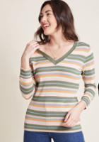 Modcloth Catchy Attitude V-neck Sweater In S