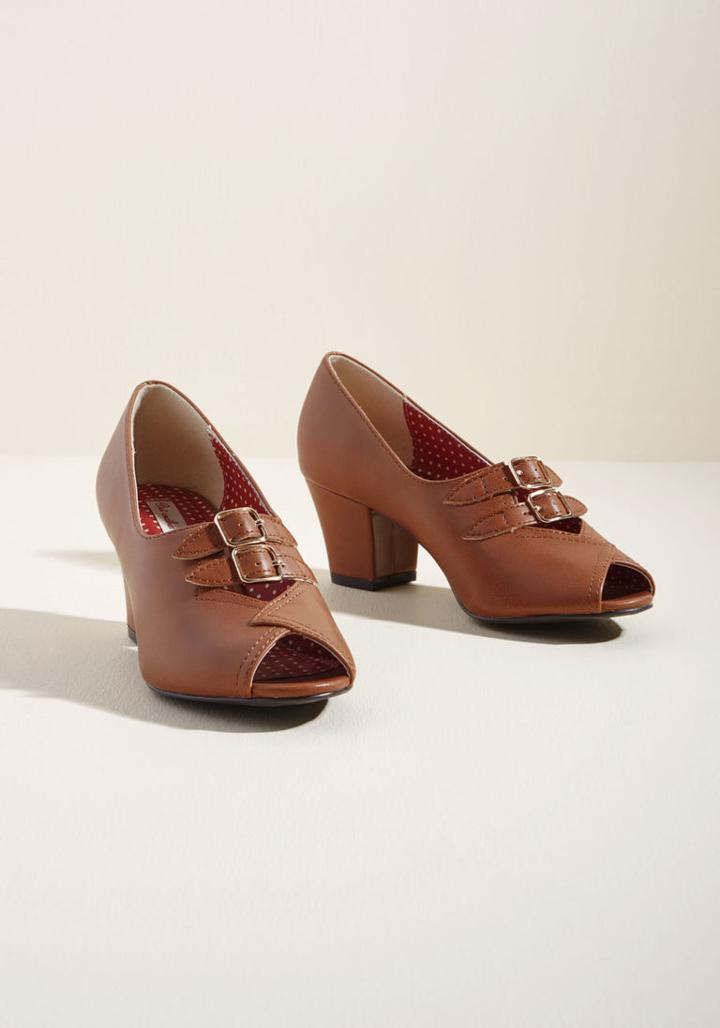 Baitfootwear B.a.i.t. Footwear Dance Hall Date Block Heel In Fawn In 8
