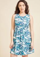 Modcloth Land Before Sublime A-line Dress In Sharks