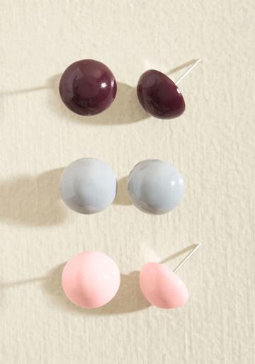  A Dot To Think About Earring Set In Morning Mist