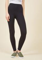 Modcloth Simple And Sleek Leggings In Black - High-waisted