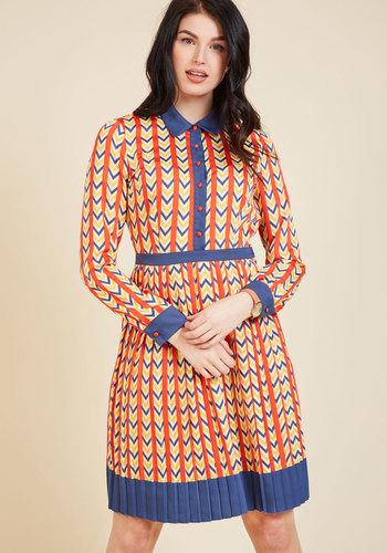  Just My Typist Long Sleeve Dress In M