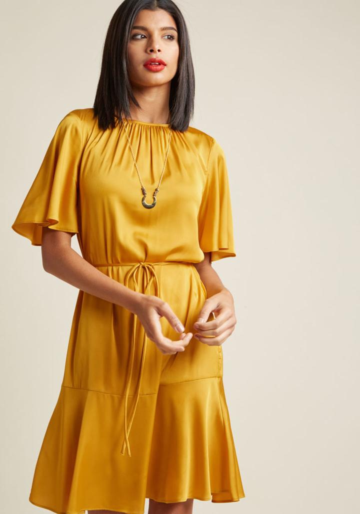 Modcloth Fervent Flutter A-line Dress In 0