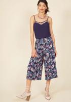 Modcloth Eye-catching Mastery Pants In Navy Butterfly