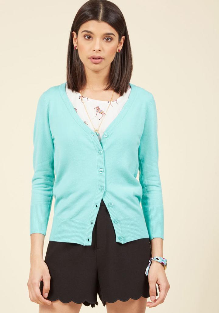  Charter School Cardigan In Seaglass In L