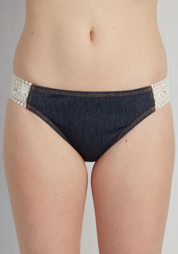 Modcloth Poetry In Ocean Swimsuit Bottom