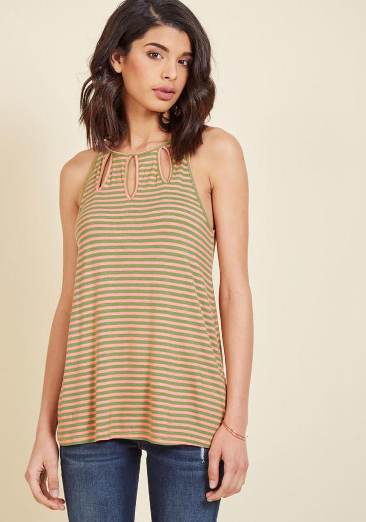 Modcloth Shoutout To Cutouts Tank Top In Paradise
