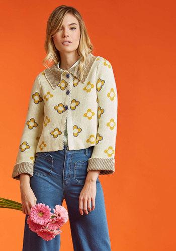  Somethin' Swingy Floral Cardigan In Xxs