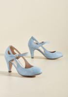 Modcloth Fountain Of Truth Mary Jane Heel In Dusty Blue