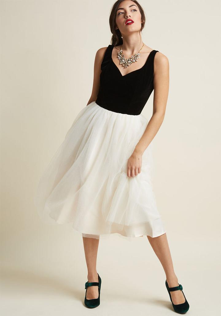 Collectif Collectif Retro Fete Midi Dress In L