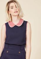  Doubly Delightful Sleeveless Top In Navy In Xxs