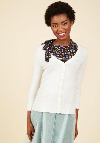  Charter School Cardigan In Ivory In S