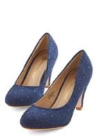 Intouchfootwear I'm Sew Excited Heel In Navy