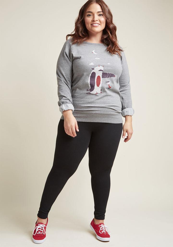 Modcloth Heed Your Warming Fleece-lined Leggings In Black - Xl-3x In Xl/1x