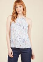 Modcloth Architectural Adventures Sleeveless Top In Floral In Xl