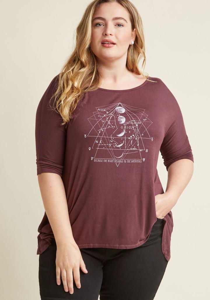 Modcloth I Sky Graphic Top