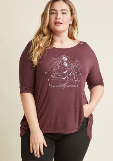 Modcloth I Sky Graphic Top