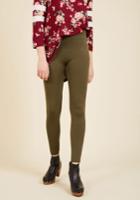  Crazy For Cozy Fleece-lined Leggings In Olive In S/m