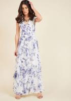 Modcloth Exquisite Epilogue Maxi Dress In Etched Blossoms