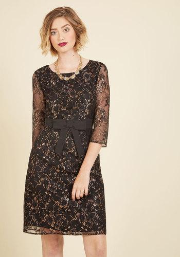 Defined To Refine Lace Dress In Black In Xxs