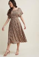 Collectif Collectif Motivated To Amaze Midi Dress In Floral In 20 (uk)