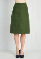 Pinkmartini Aptitude For Anthropology A-line Skirt In Forest Green In S