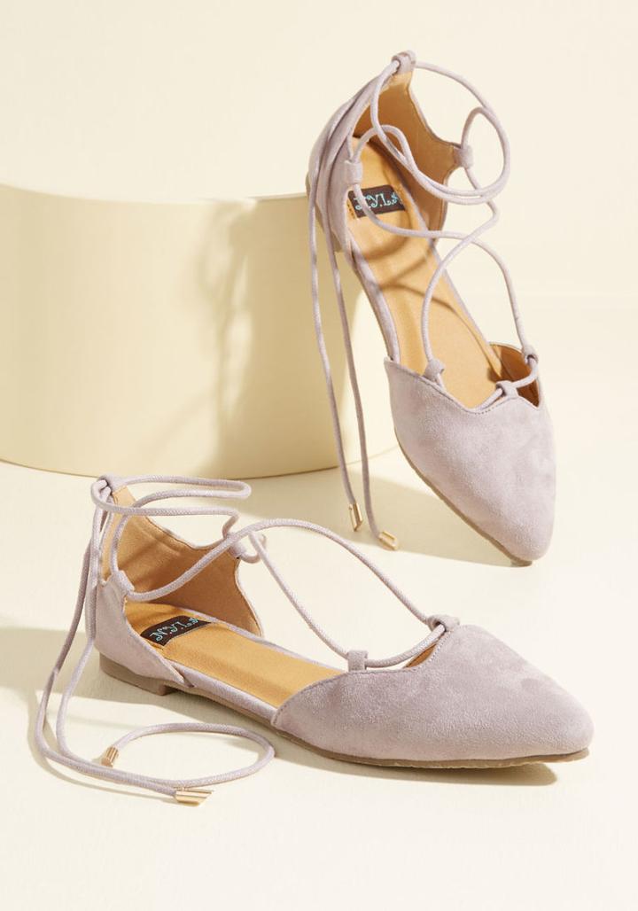 Modcloth Projected Positivity Vegan Flat