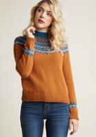 Modcloth Cozy Sweater With Intarsia Design In 4x