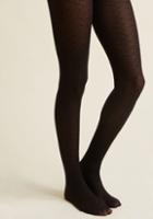 Modcloth Pointelle A Story Tights In Black