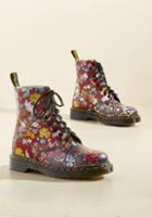  March Through Manhattan Leather Boot In Floral Medley In 6