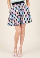 Modcloth Clever Cat Skater Skirt In 1x