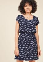 Modcloth Oh My Gosh A-line Dress In Sharks In L