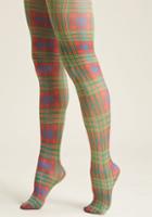 Modcloth Plaid Your Fall Tights In 3x