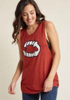 Modcloth Ain't No Fang Graphic Tank Top In L
