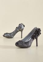  I'm Such A Fanfare Of Yours Metallic Heel In Pewter In 37