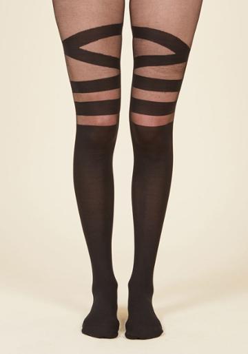 Modcloth Strappy To Be Here Tights