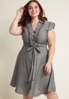 Modcloth About The Artist A-line Dress In Grey In M