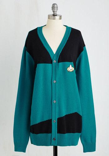 Mightyfinepubliclibrary Set Phasers To Stunning Cardigan In Teal