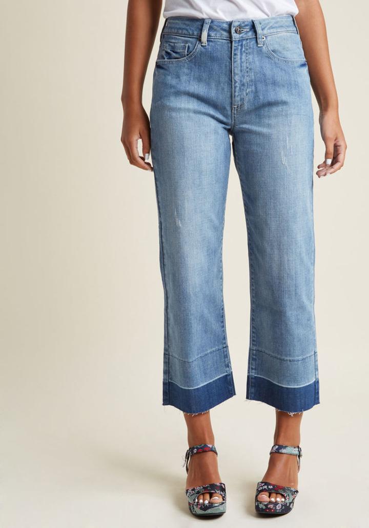 Modcloth As Cool As They Come Cropped Jeans In 31