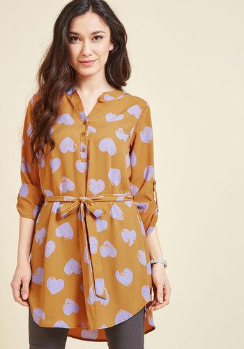  Day For Night Tunic In Goldenrod Hearts In 1x